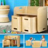 Keezi 3PCS Kids Table and Chairs Set Multifunctional Storage Desk Keezi 3PCS Kids Table and Chairs Set Multifunctional Storage Desk