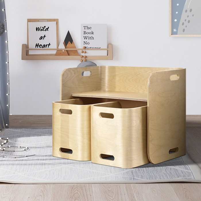 Keezi 3PCS Kids Table and Chairs Set Multifunctional Storage Desk Keezi 3PCS Kids Table and Chairs Set Multifunctional Storage Desk
