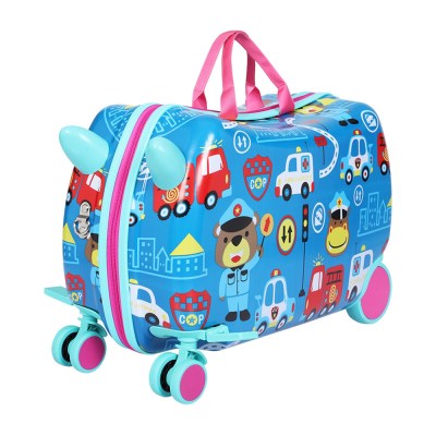 Wanderlite 17″ Kids Ride On Luggage Children Suitcase Trolley Travel Car