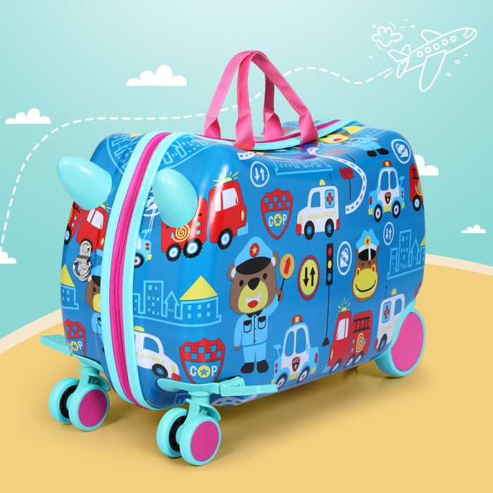 Wanderlite 17″ Kids Ride On Luggage Children Suitcase Trolley Travel Car