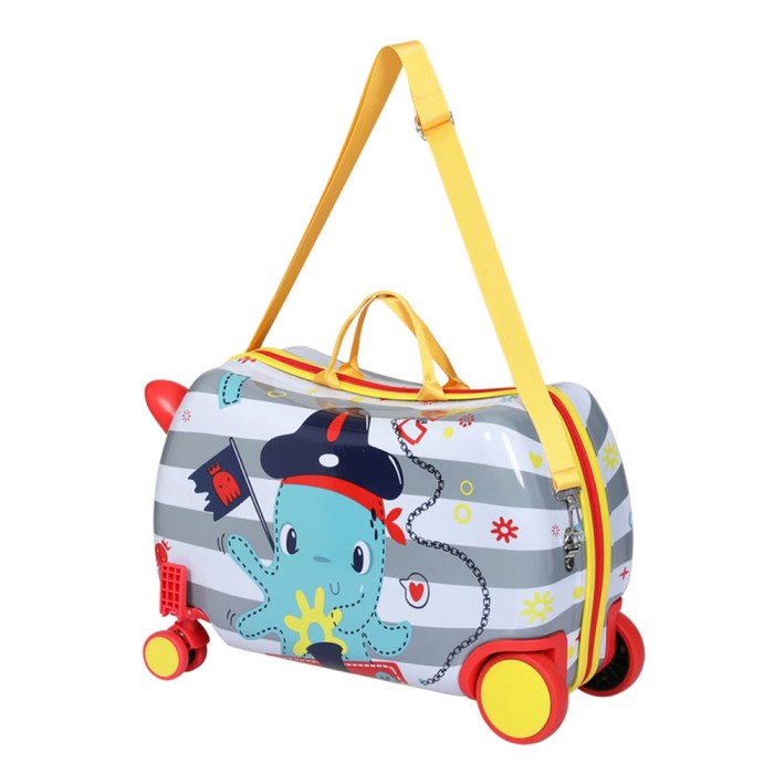 Wanderlite 17″ Kids Ride On Luggage Children Suitcase Trolley Travel Octopus Wanderlite 17″ Kids Ride On Luggage Children Suitcase Trolley Travel Octopus