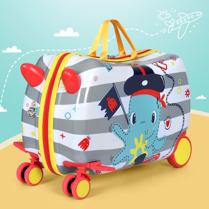 Wanderlite 17″ Kids Ride On Luggage Children Suitcase Trolley Travel Octopus Wanderlite 17″ Kids Ride On Luggage Children Suitcase Trolley Travel Octopus