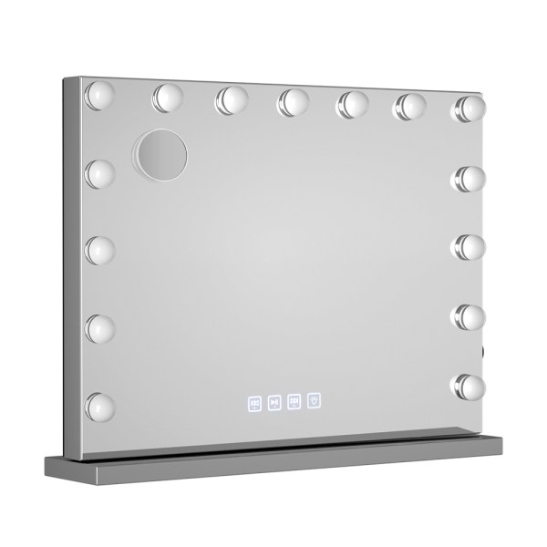 Embellir Bluetooth Makeup Mirror 58x46cm Hollywood Vanity with LED Light Wall Embellir Bluetooth Makeup Mirror 58x46cm Hollywood Vanity with LED Light Wall