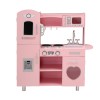 Keezi Kids Kitchen Play Set Wooden Pretend Toys Cooking Children Food Pink Keezi Kids Kitchen Play Set Wooden Pretend Toys Cooking Children Food Pink