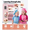 Keezi Kids Kitchen Play Set Wooden Pretend Toys Cooking Children Food Pink Keezi Kids Kitchen Play Set Wooden Pretend Toys Cooking Children Food Pink