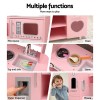 Keezi Kids Kitchen Play Set Wooden Pretend Toys Cooking Children Food Pink Keezi Kids Kitchen Play Set Wooden Pretend Toys Cooking Children Food Pink