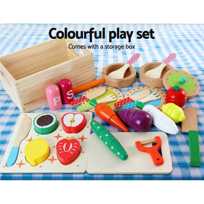 Keezi Kids Kitchen Play Set Wooden Pretend Toys Cooking Children Food Pink Keezi Kids Kitchen Play Set Wooden Pretend Toys Cooking Children Food Pink