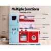 Keezi Kids Kitchen Play Set Wooden Pretend Toys Cooking Children Fridge Oven Red Keezi Kids Kitchen Play Set Wooden Pretend Toys Cooking Children Fridge Oven Red