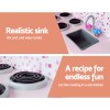 Keezi Kids Kitchen Play Set Wooden Pretend Toys Cooking Children Fridge Oven Red Keezi Kids Kitchen Play Set Wooden Pretend Toys Cooking Children Fridge Oven Red