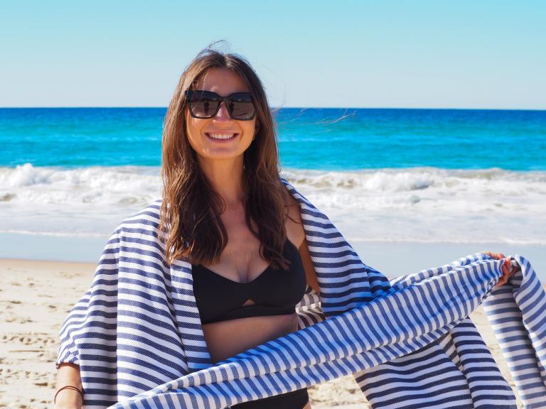 PORTSEA TURKISH COTTON TOWEL – DENIM PORTSEA TURKISH COTTON TOWEL – DENIM