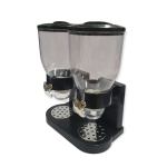 2 x 4L Double Cereal Dispenser Black – Round Rice Grains Countertop Storage