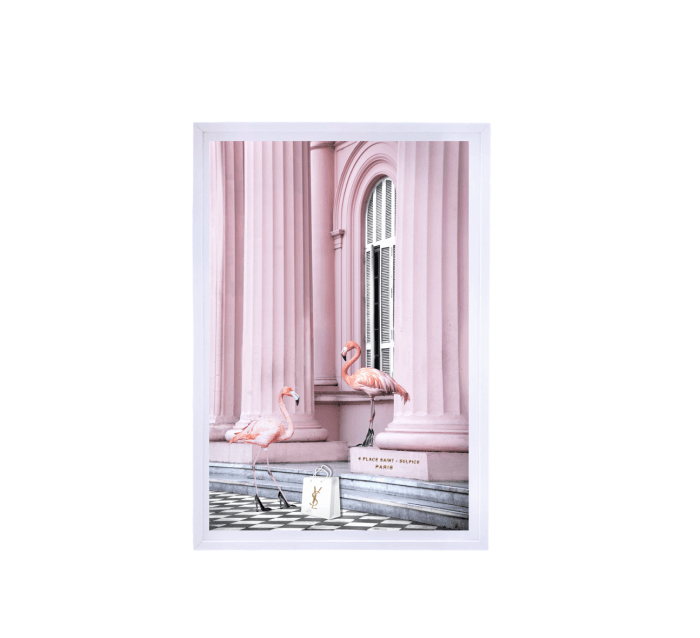 Interior Ave – Saint Pink – 90cm x 60cm White Framed Artwork Interior Ave – Saint Pink – 90cm x 60cm White Framed Artwork
