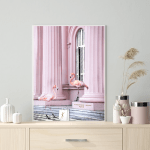 Interior Ave – Saint Pink – 90cm x 60cm White Framed Artwork