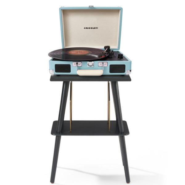Crosley Cruiser Bluetooth Portable Turntable – Turquoise + Crosley Entertainment Stand Bundle Crosley Cruiser Bluetooth Portable Turntable – Turquoise + Crosley Entertainment Stand Bundle