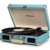 Crosley Cruiser Bluetooth Portable Turntable – Turquoise + Crosley Entertainment Stand Bundle