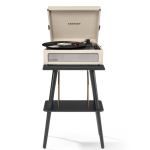 Crosley Voyager Bluetooth Portable Turntable + Entertainment Stand Bundle – Dune