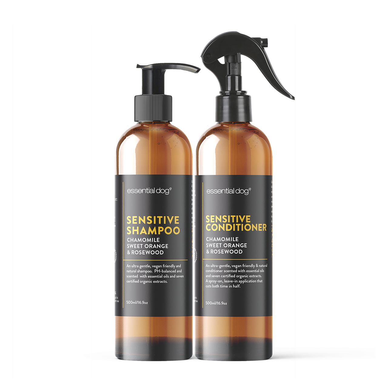 Essential Dog Natural Sensitive Dog Shampoo & Conditioner 2 Pack (Chamomile, Sweet Orange & Rosewood) Essential Dog Natural Sensitive Dog Shampoo & Conditioner 2 Pack (Chamomile, Sweet Orange & Rosewood)