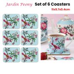 Set of 6 Jardin Peony Coasters 11×9.7×0.4cm