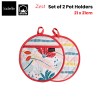 Ladelle Zest Set of 2 Pot Holders 21 x 21 cm Ladelle Zest Set of 2 Pot Holders 21 x 21 cm