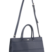 Morrissey Italian Structured Leather Tote Unisex Computer Bag Handbag – Navy Morrissey Italian Structured Leather Tote Unisex Computer Bag Handbag – Navy