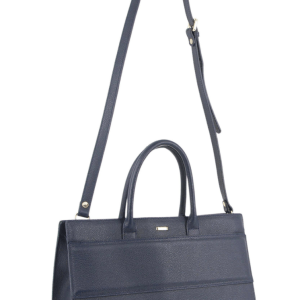 Morrissey Italian Structured Leather Tote Unisex Computer Bag Handbag – Navy Morrissey Italian Structured Leather Tote Unisex Computer Bag Handbag – Navy