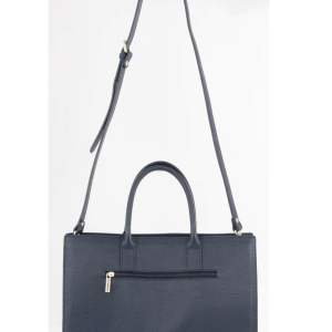 Morrissey Italian Structured Leather Tote Unisex Computer Bag Handbag – Navy Morrissey Italian Structured Leather Tote Unisex Computer Bag Handbag – Navy
