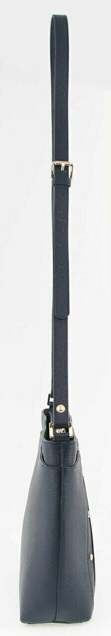 Morrissey Italian Womens Structured Leather Cross Body Handbag Bag Ladies – Navy