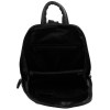 Milleni Womens Twin Zip Backpack Nappa Italian Leather Travel Bag – Black