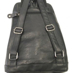 Milleni Genuine Italian Leather Soft Nappa Leather Backpack Travel Bag – Black