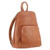 Milleni Genuine Italian Leather Soft Nappa Leather Backpack Bag Travel – Cognac
