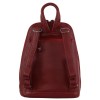 Milleni Womens Twin Zip Backpack Nappa Italian Leather Bag Travel – Red