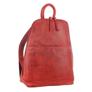 Milleni Genuine Italian Leather Soft Leather Backpack Travel Bag – Red