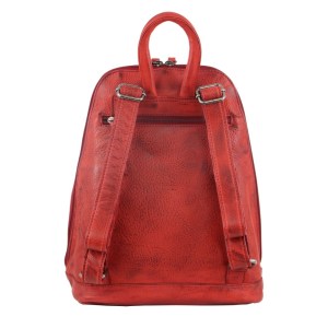 Milleni Genuine Italian Leather Soft Leather Backpack Travel Bag – Red