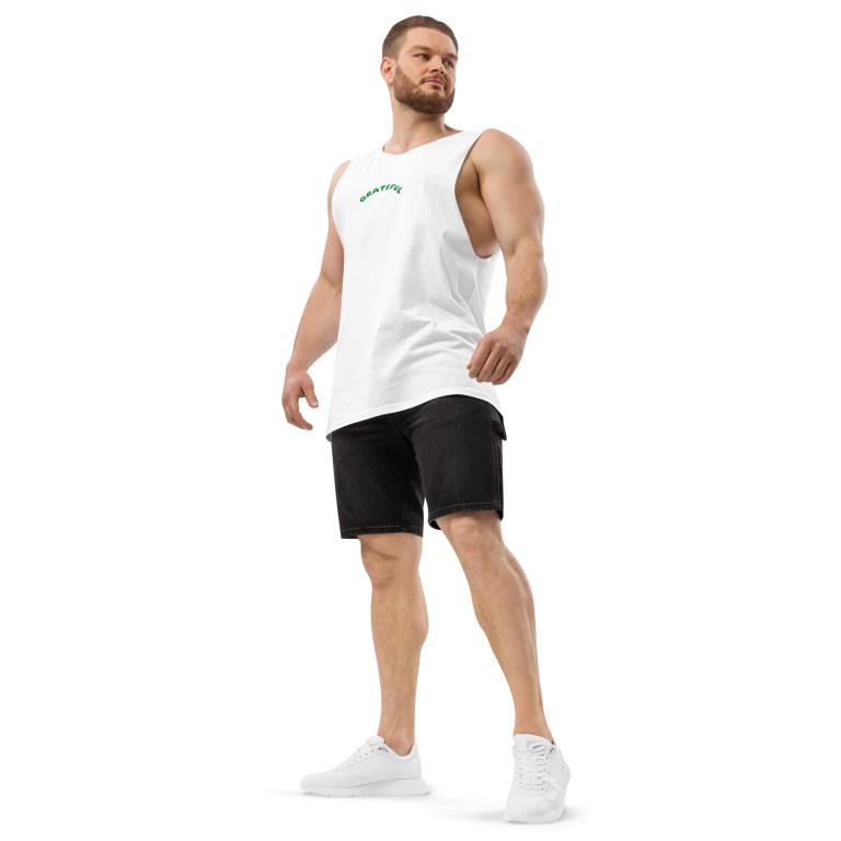 Men’s GRATEFUL drop arm tank top