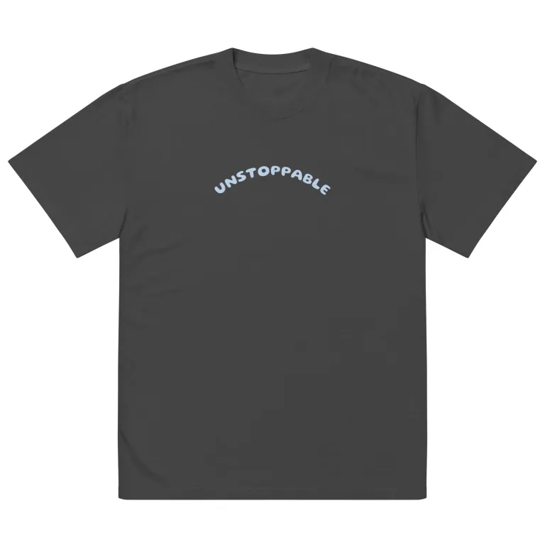 Oversized UNSTOPPABLE faded t-shirt