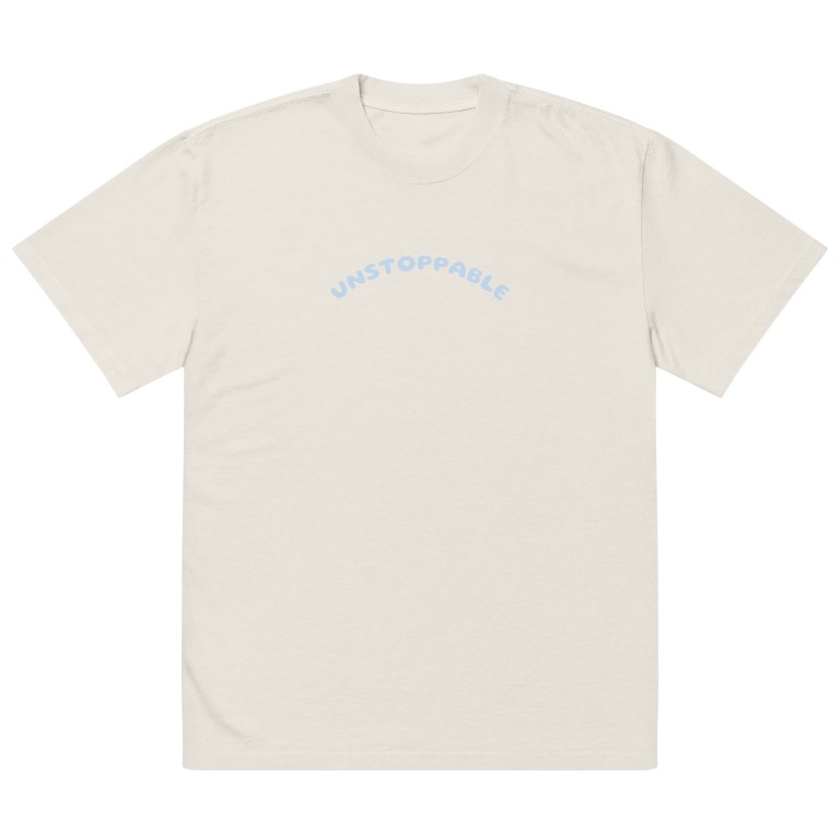 Oversized UNSTOPPABLE faded t-shirt