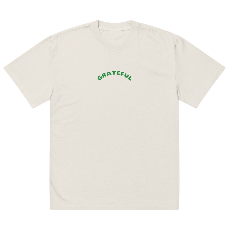 Oversized GRATEFUL faded t-shirt