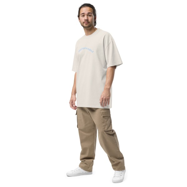 Oversized UNSTOPPABLE faded t-shirt