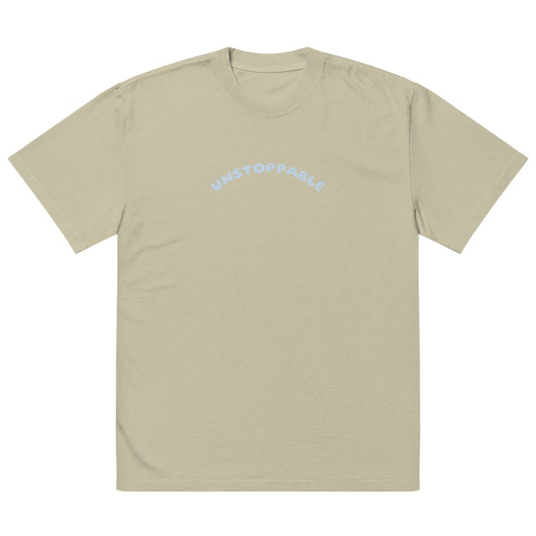 Oversized UNSTOPPABLE faded t-shirt