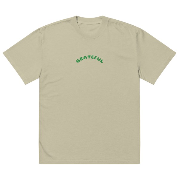 Oversized GRATEFUL faded t-shirt