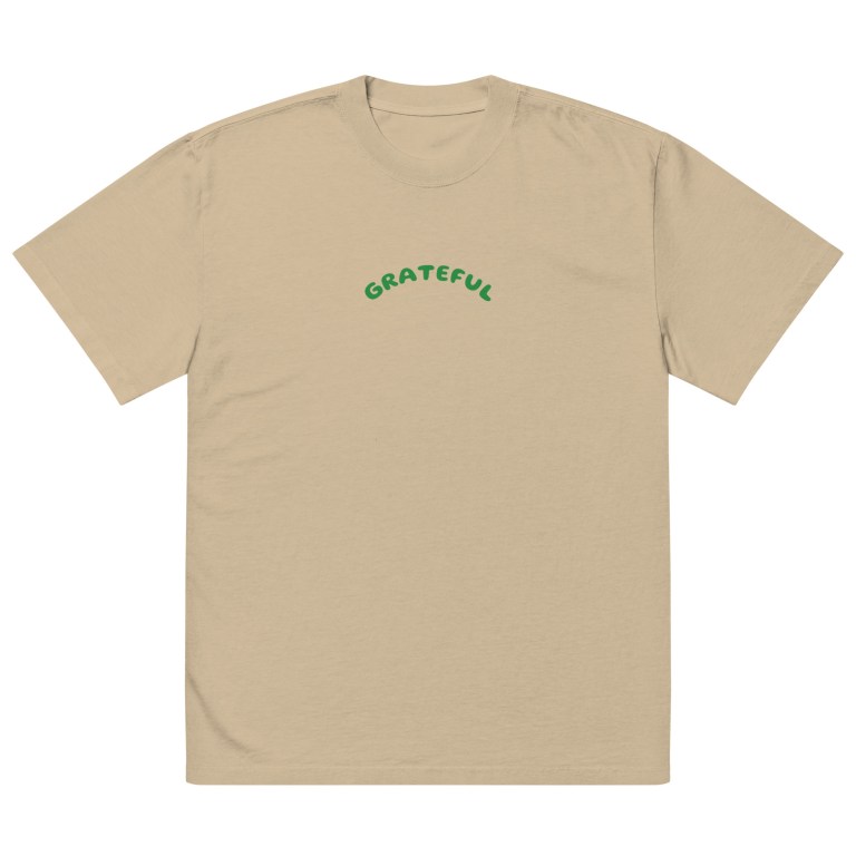 Oversized GRATEFUL faded t-shirt
