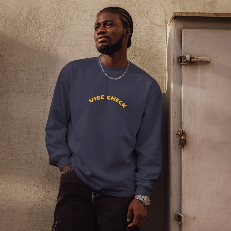 Vibe Check Premium heavyweight long sleeve shirt