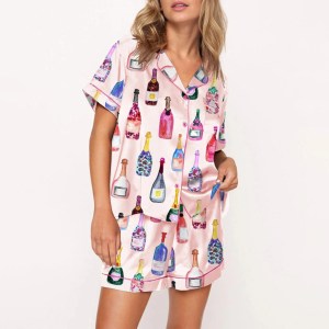 Women’s 2 Piece Champagne Pyjamas Set Women’s 2 Piece Champagne Pyjamas Set