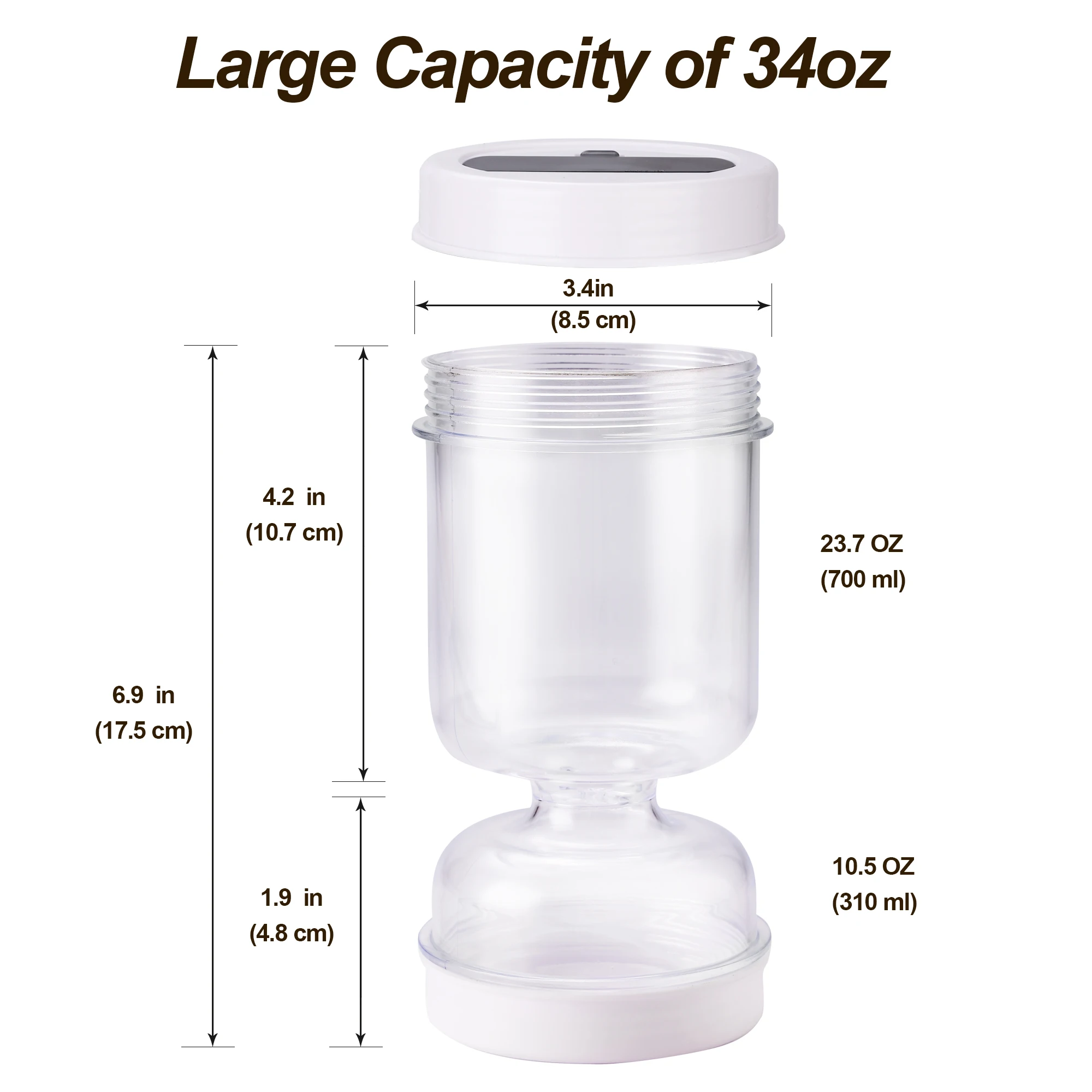 Olive & Pickle Strainer Jar | Hourglass Airtight Storage Container Olive & Pickle Strainer Jar | Hourglass Airtight Storage Container