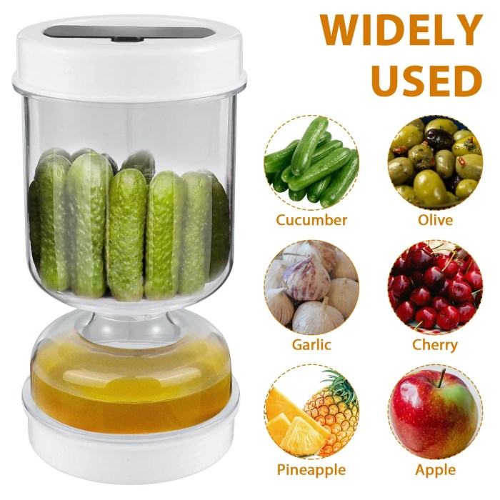 Airtight Flip Pickle Jar Container | Wet & Dry Separation Jar with Fork | Leakproof Olive Storage Airtight Flip Pickle Jar Container | Wet & Dry Separation Jar with Fork | Leakproof Olive Storage