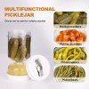 Pickles & Olives Hourglass Jar | Dry & Wet Dispenser with Forks | Juice Separator Pickles & Olives Hourglass Jar | Dry & Wet Dispenser with Forks | Juice Separator