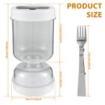 Pickle Jar with Forks | Dry & Wet Dispenser | Olives & Cucumber Separator Tool