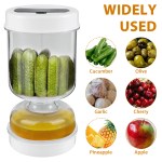 Pickle Jar with Forks | Dry & Wet Dispenser | Olives & Cucumber Separator Tool