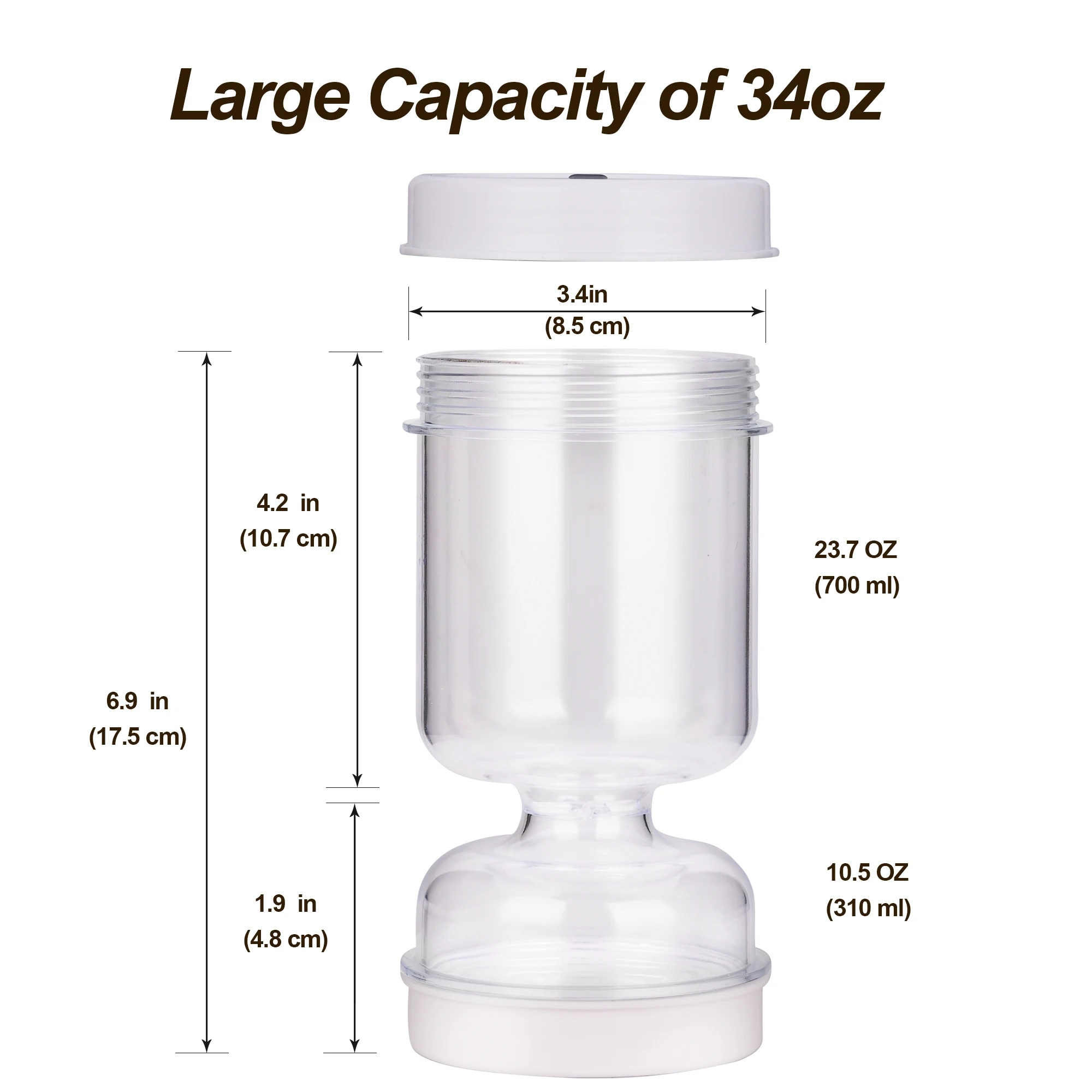 Pickles & Olives Hourglass Jar | Dry & Wet Dispenser with Forks | Juice Separator Pickles & Olives Hourglass Jar | Dry & Wet Dispenser with Forks | Juice Separator
