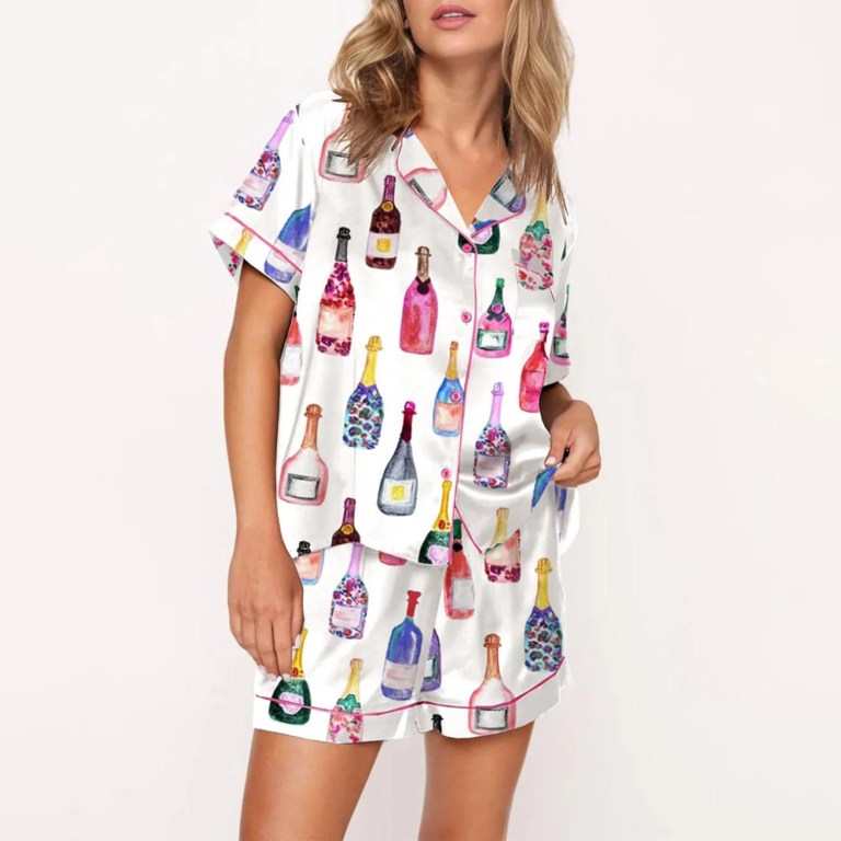 Women’s 2 Piece Champagne Pyjamas Set Women’s 2 Piece Champagne Pyjamas Set